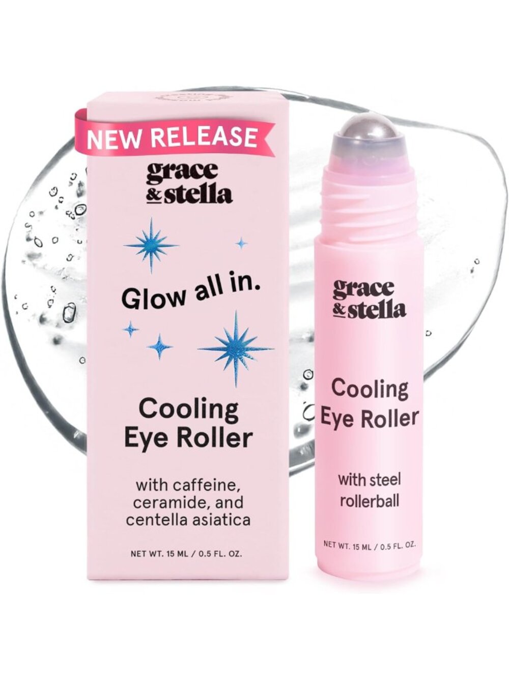 Cooling Under Eye Brightener with Metal Rollerball - Puffiness & Dark Circles